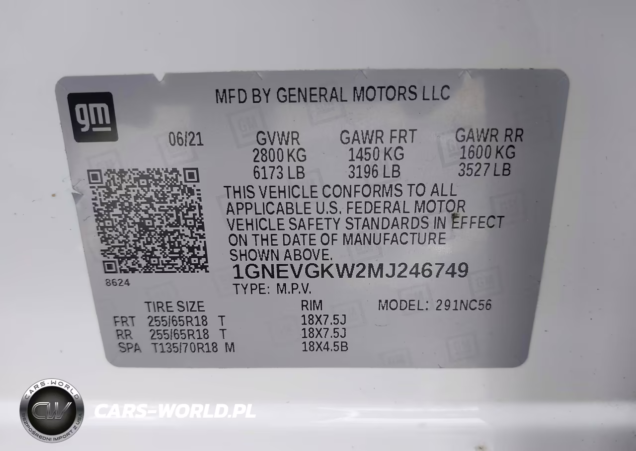 2021 Chevrolet Traverse Awd Lt Cloth VIN:1GNEVGKW2MJ246749 - 9