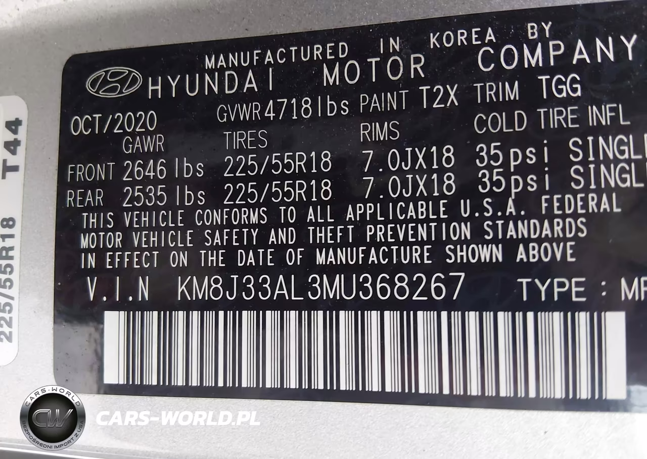 2021 Hyundai Tucson Sel VIN:KM8J33AL3MU368267 - 9