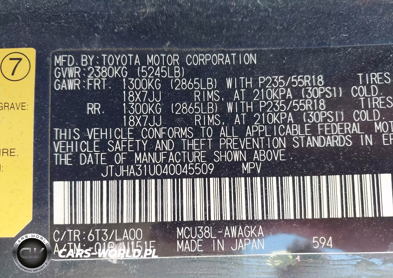 2004 Lexus Rx 330 VIN:JTJHA31U040045509 - 9