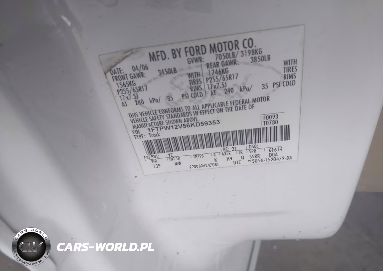 2006 Ford F-150 Lariat-Xlt VIN:1FTPW12V56KD59353 - 9