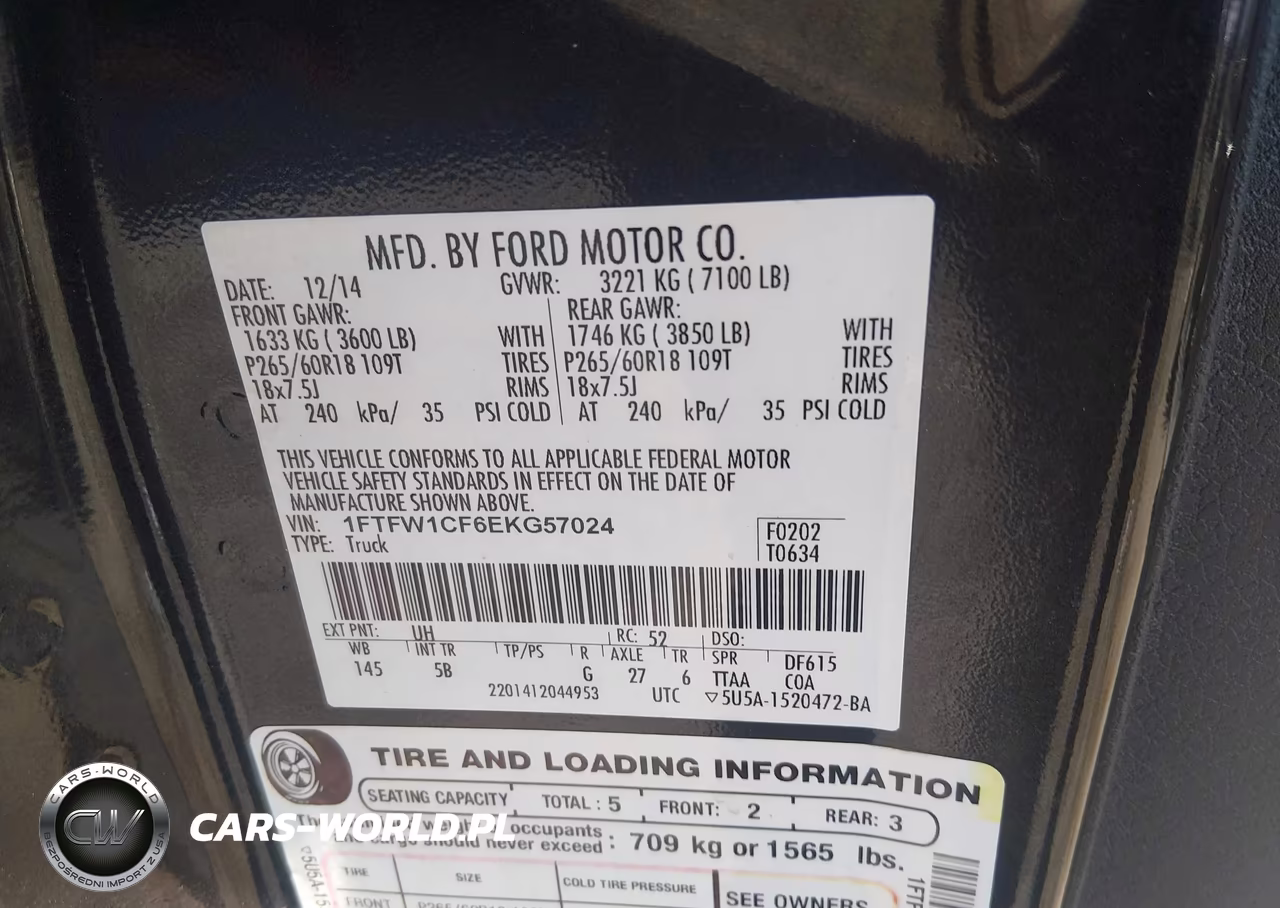 2014 Ford F-150 Fx2 VIN:1FTFW1CF6EKG57024 - 9