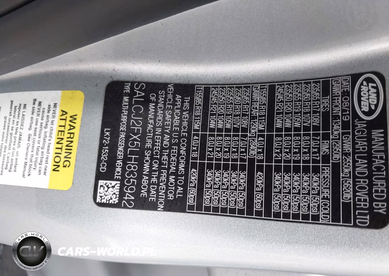 2020 Land Rover Discovery Sport S VIN:SALCJ2FX5LH835942 - 9
