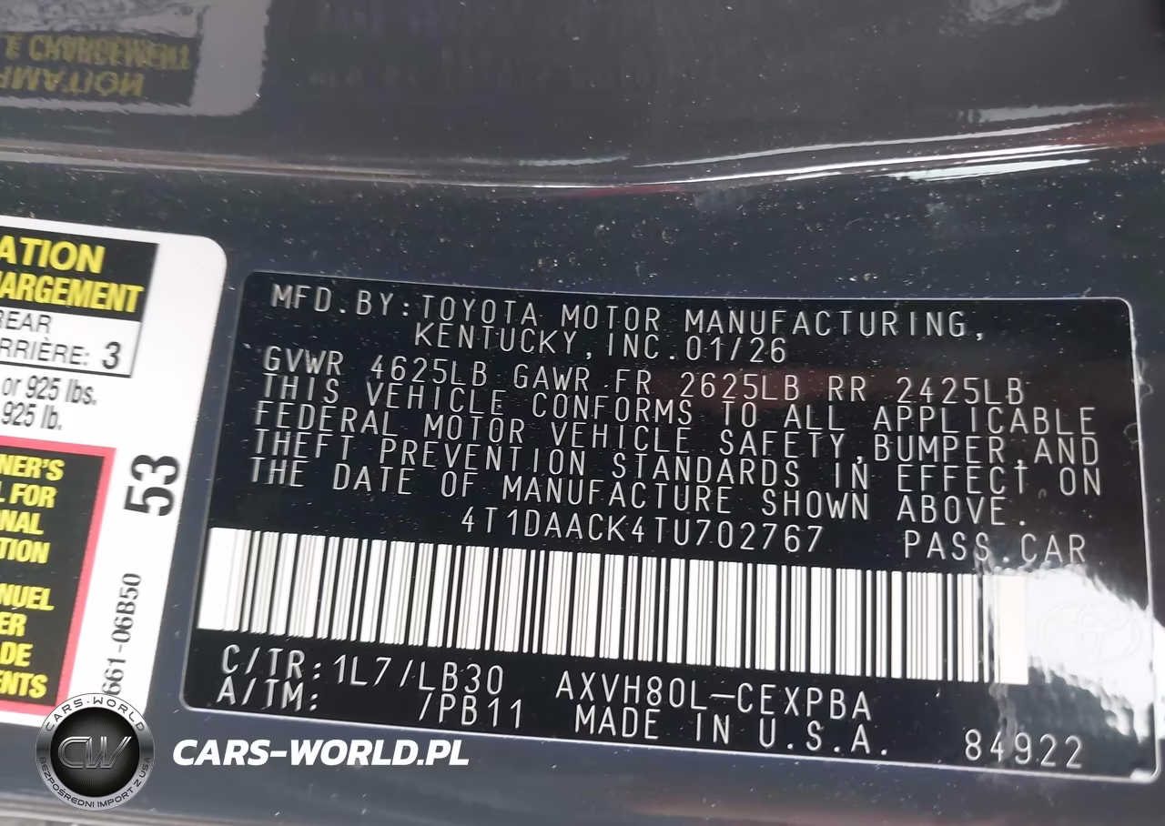 2026 Toyota Camry Xse VIN:4T1DAACK4TU702767 - 9