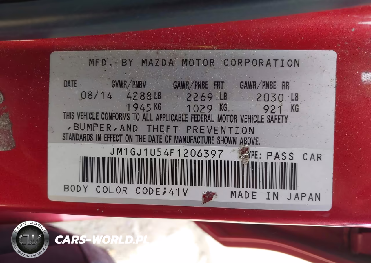 2015 Mazda Mazda6 I Sport VIN:JM1GJ1U54F1206397 - 9