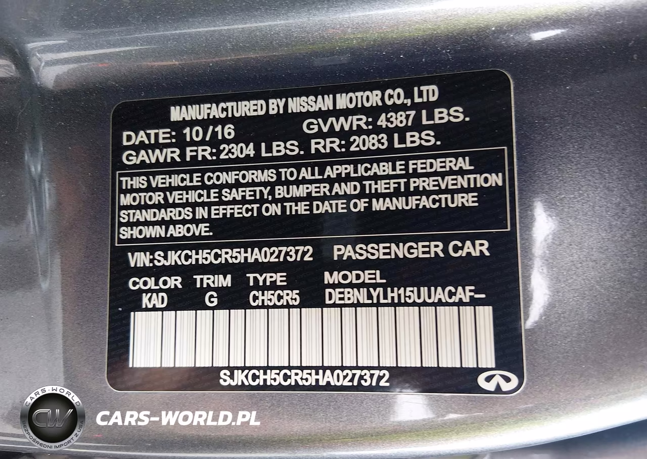 2017 Infiniti Qx30 Premium VIN:SJKCH5CR5HA027372 - 9