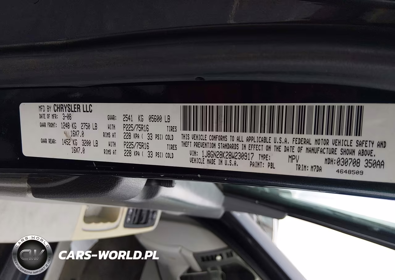 2008 Jeep Liberty Sport VIN:1J8GN28K28W230917 - 9