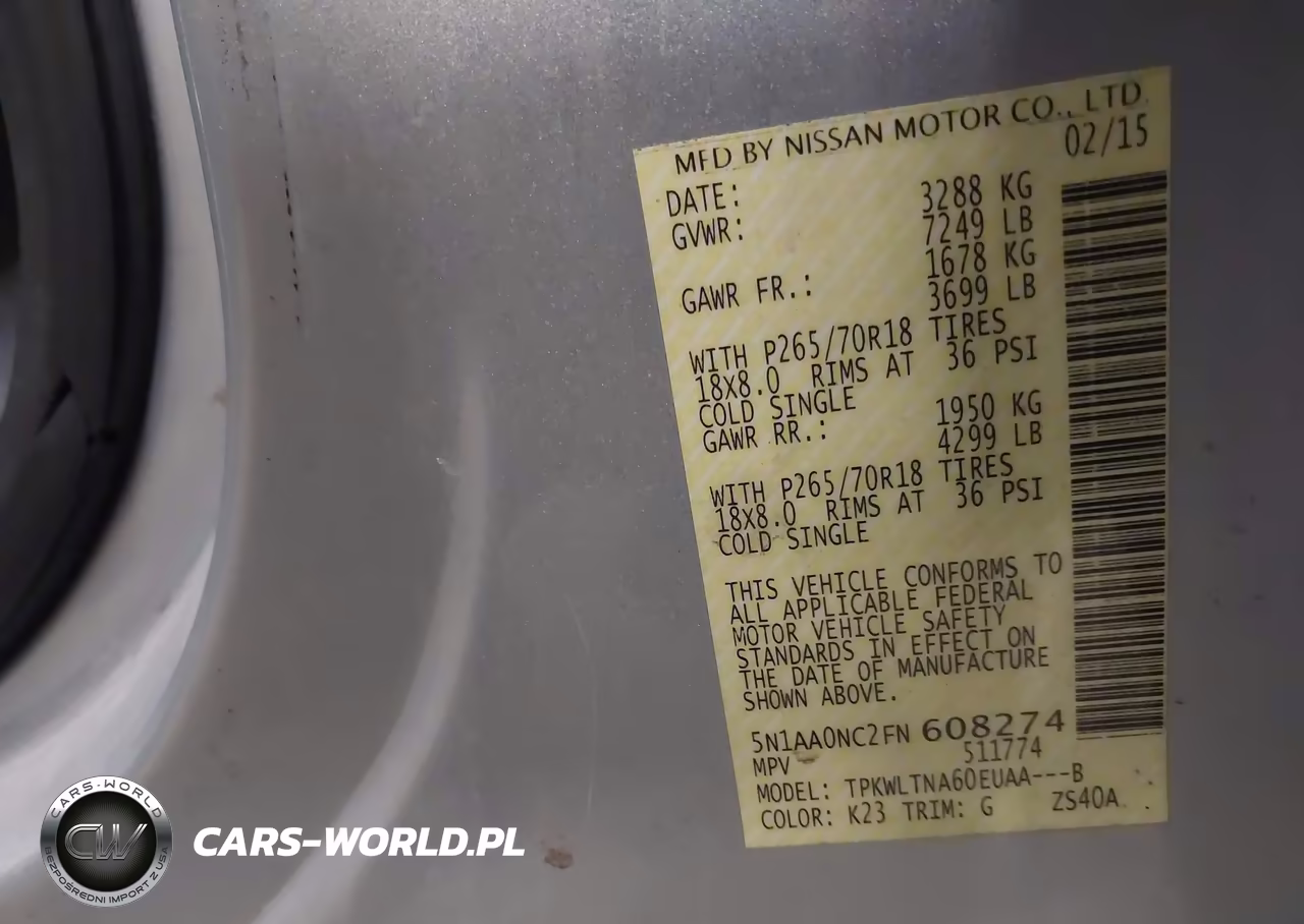 2015 Nissan Armada Platinum-Sl-Sv VIN:5N1AA0NC2FN608274 - 9