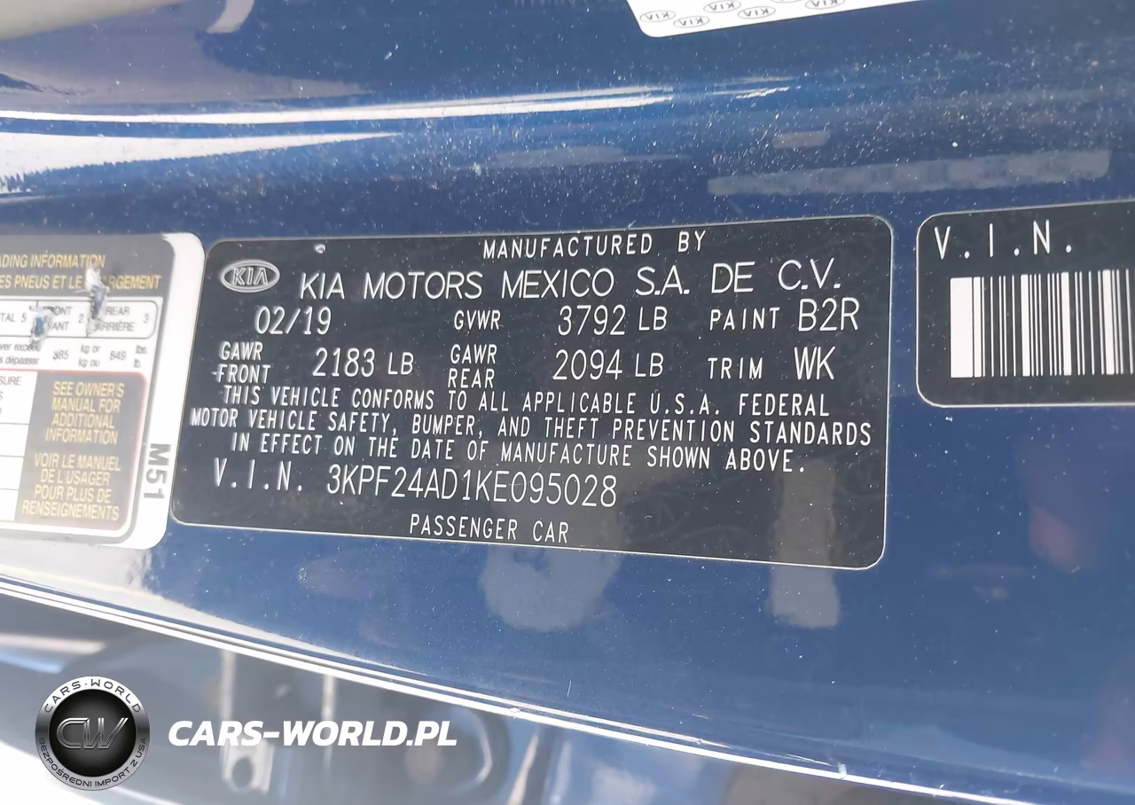 2019 Kia Forte Lxs VIN:3KPF24AD1KE095028 - 9