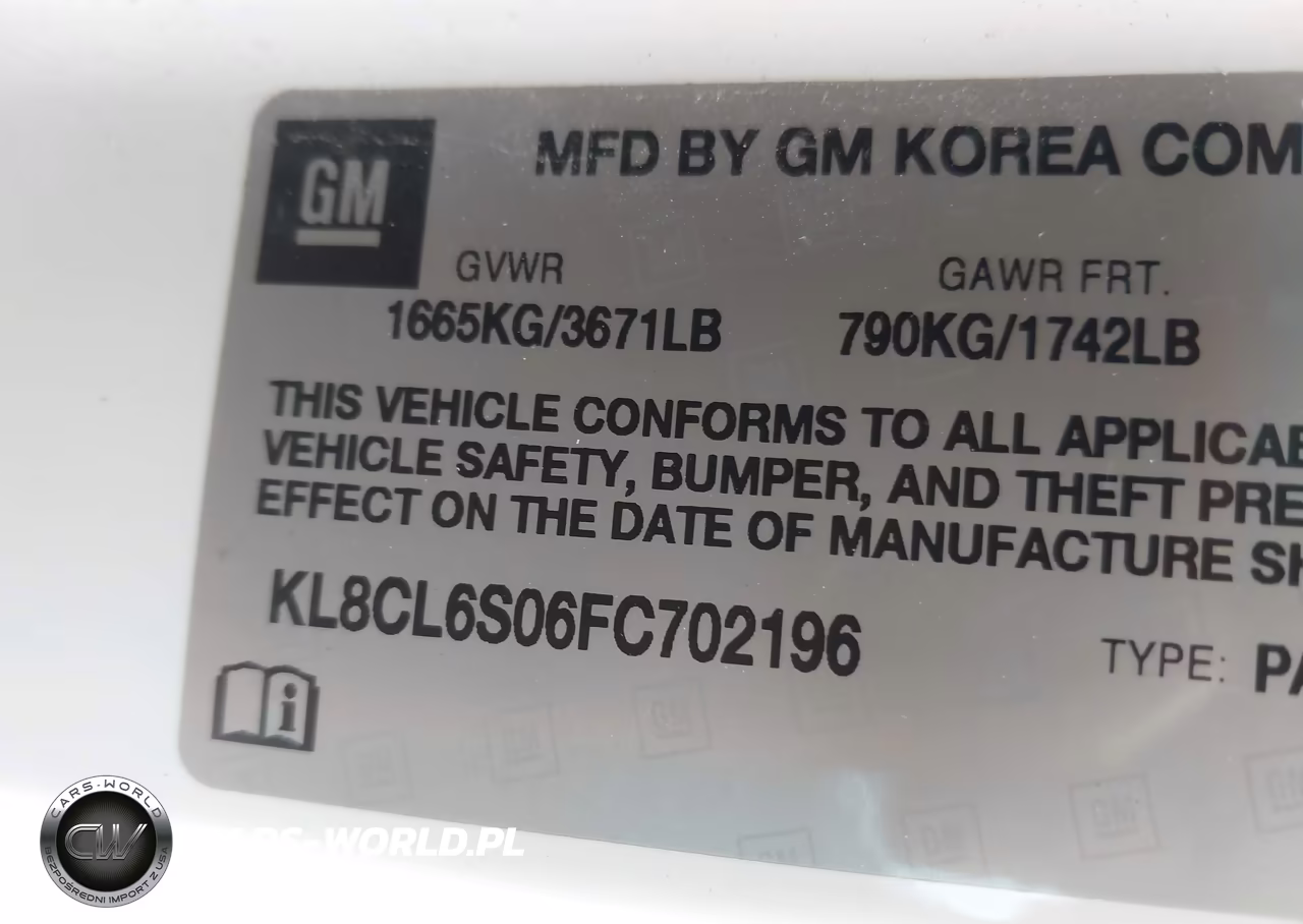 2015 Chevrolet Spark Ev 2Lt VIN:KL8CL6S06FC702196 - 9