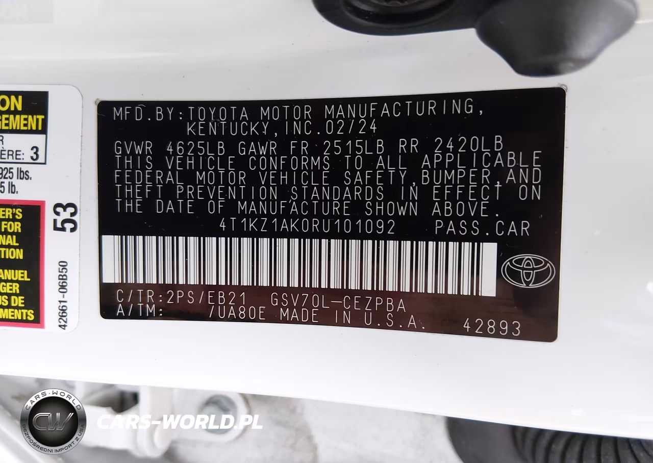 2024 Toyota Camry Trd V6 VIN:4T1KZ1AK0RU101092 - 9