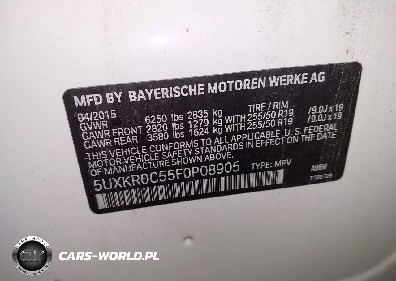 2015 BMW X5 xDrive35I VIN:5UXKR0C55F0P08905 - 9