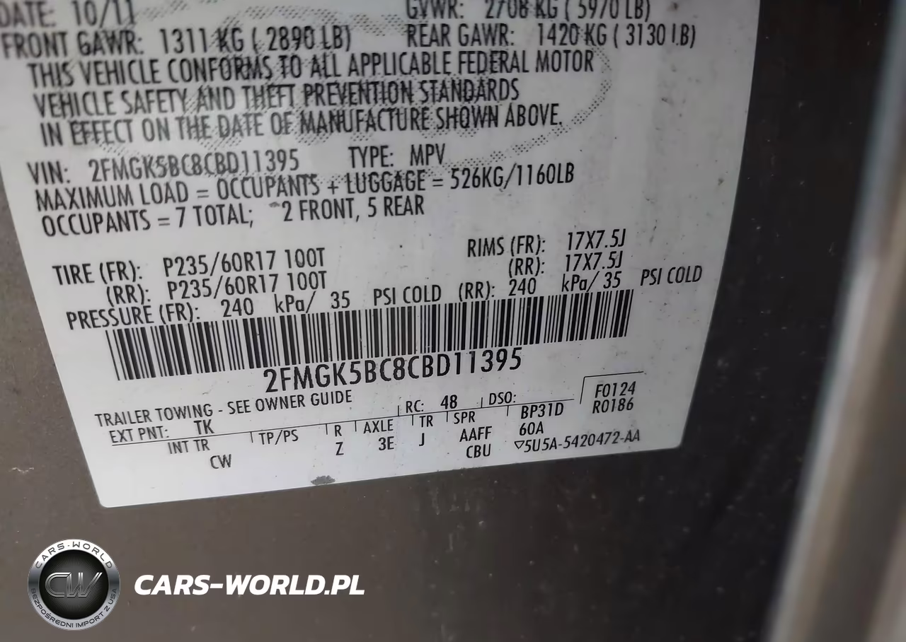 2012 Ford Flex Se VIN:2FMGK5BC8CBD11395 - 9