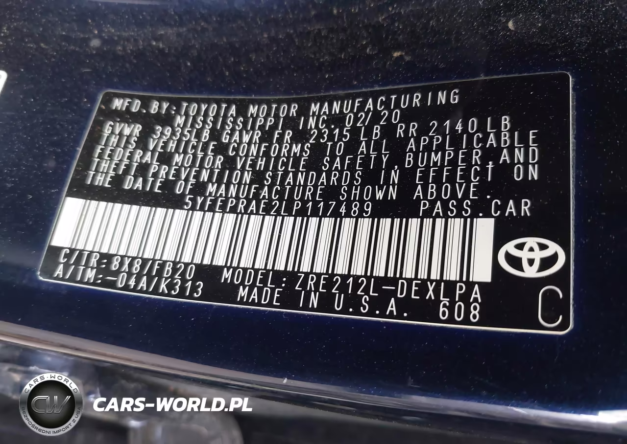 2020 Toyota Corolla Le VIN:5YFEPRAE2LP117489 - 9