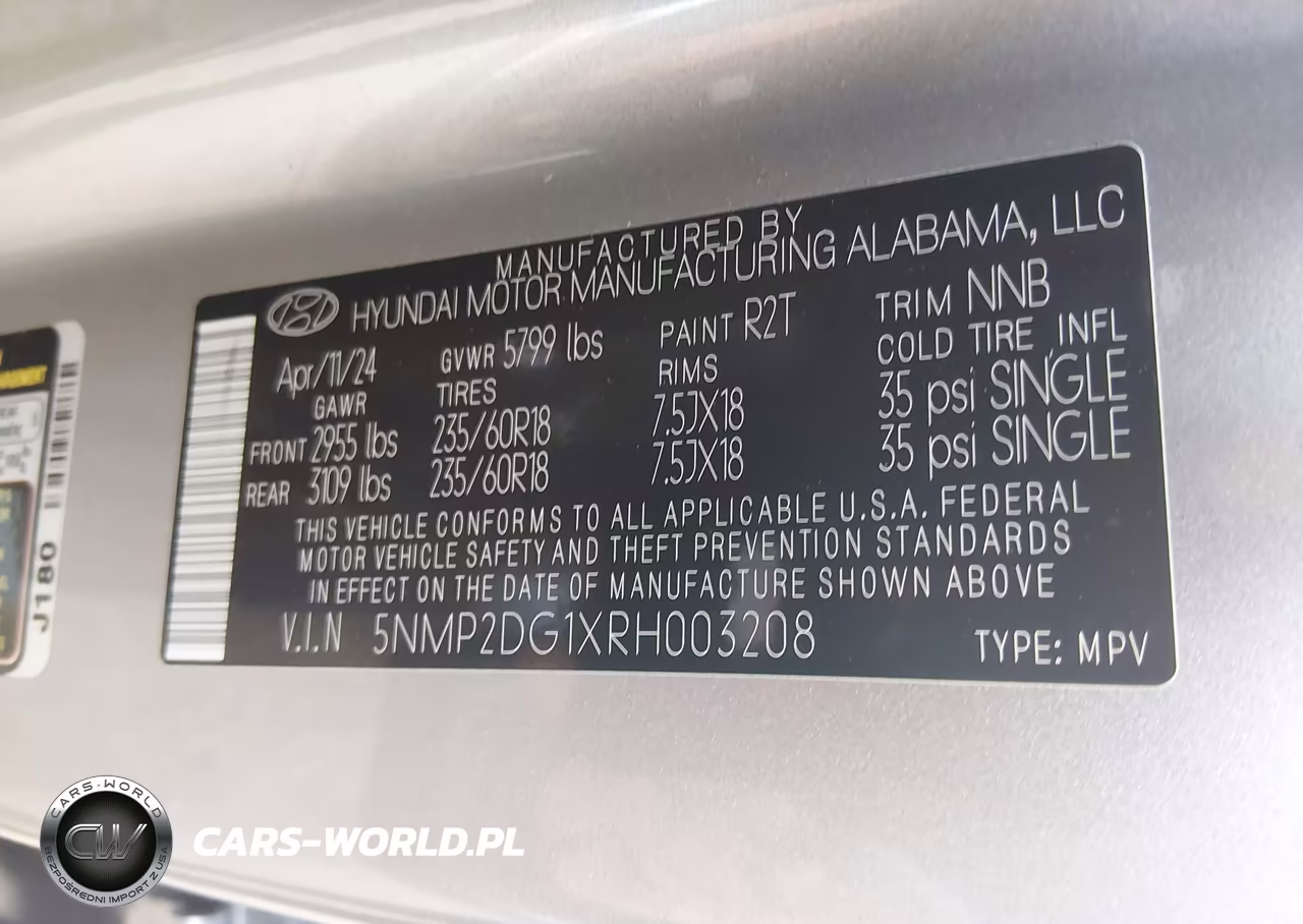 2024 Hyundai Santa Fe Hybrid Sel VIN:5NMP2DG1XRH003208 - 9