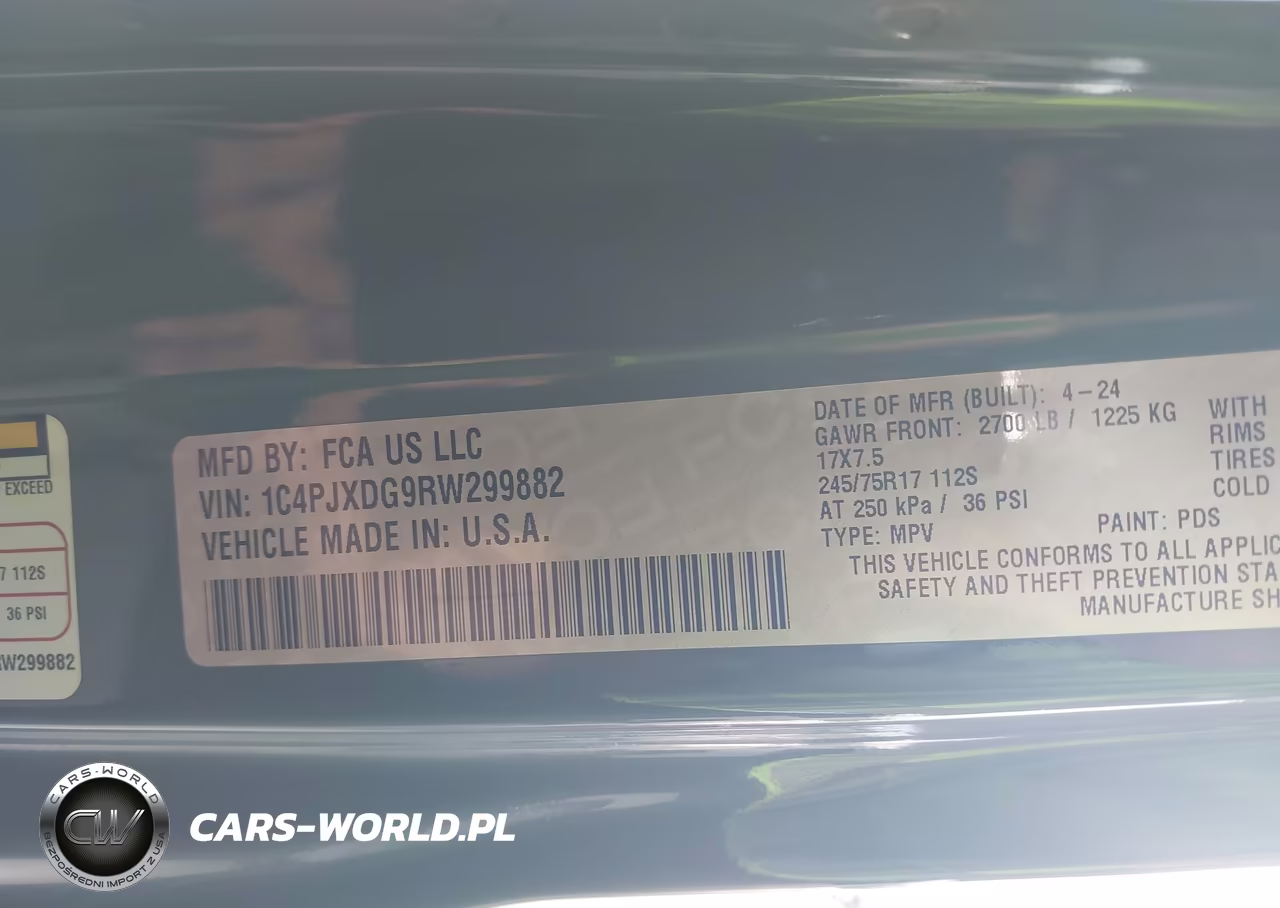 2024 Jeep Wrangler 4-Door Sport 4X4 VIN:1C4PJXDG9RW299882 - 9