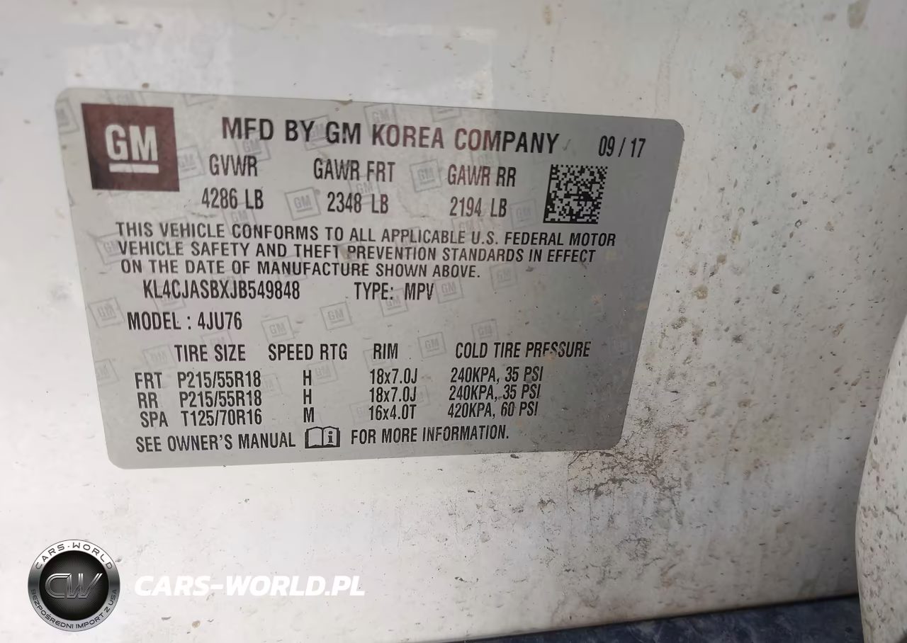 2018 Buick Encore Preferred VIN:KL4CJASBXJB549848 - 9