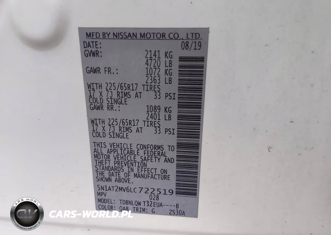2020 Nissan Rogue Sv Intelligent Awd VIN:5N1AT2MV6LC722519 - 9