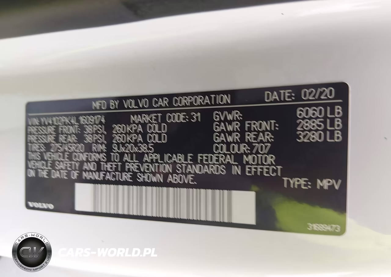 2020 Volvo Xc90 T5 Momentum 7 Passenger VIN:YV4102PK4L1609174 - 9
