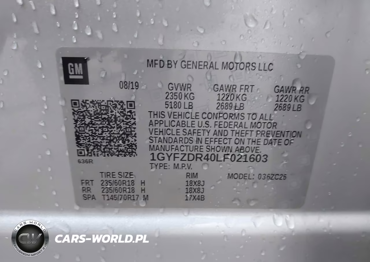2020 Cadillac Xt4 Awd Premium Luxury VIN:1GYFZDR40LF021603 - 9