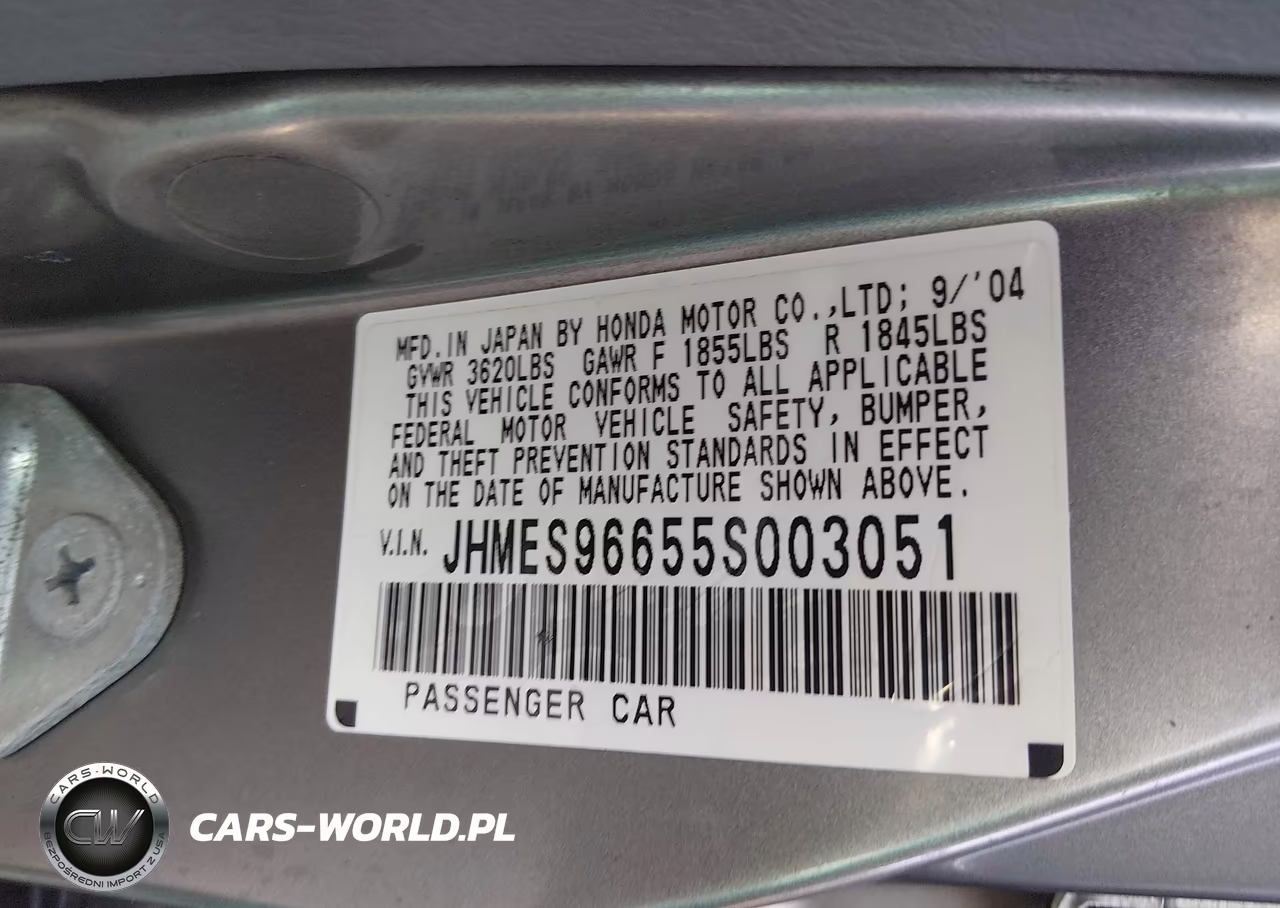 2005 Honda Civic Hybrid VIN:JHMES96655S003051 - 9