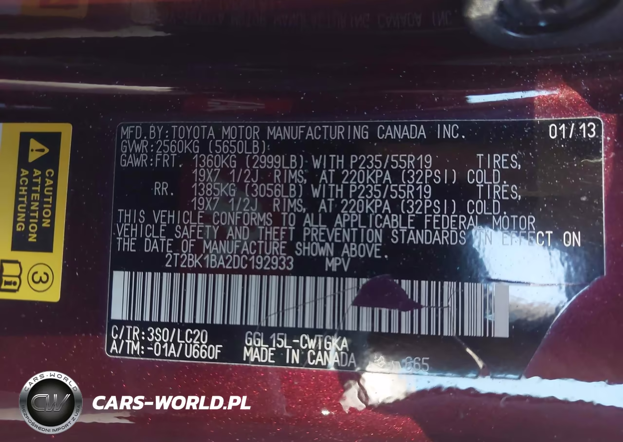 2013 Lexus Rx 350 VIN:2T2BK1BA2DC192933 - 9
