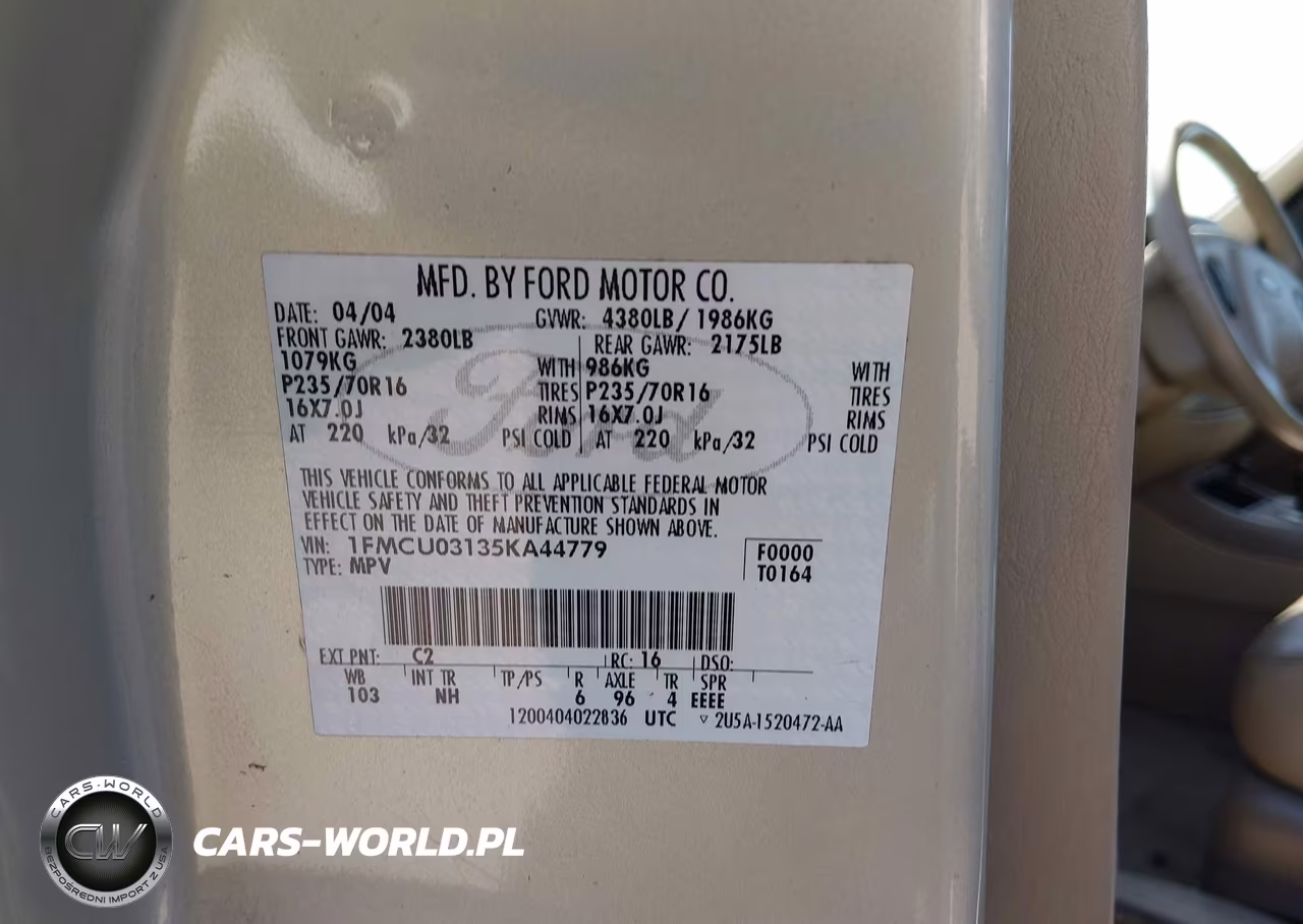 2005 Ford Escape Xlt VIN:1FMCU03135KA44779 - 9