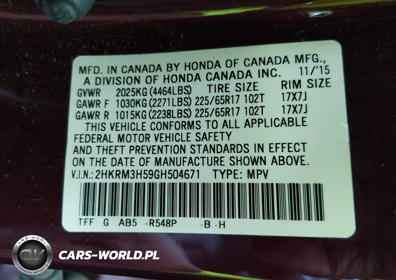 2016 Honda Cr-V Ex VIN:2HKRM3H59GH504671 - 9