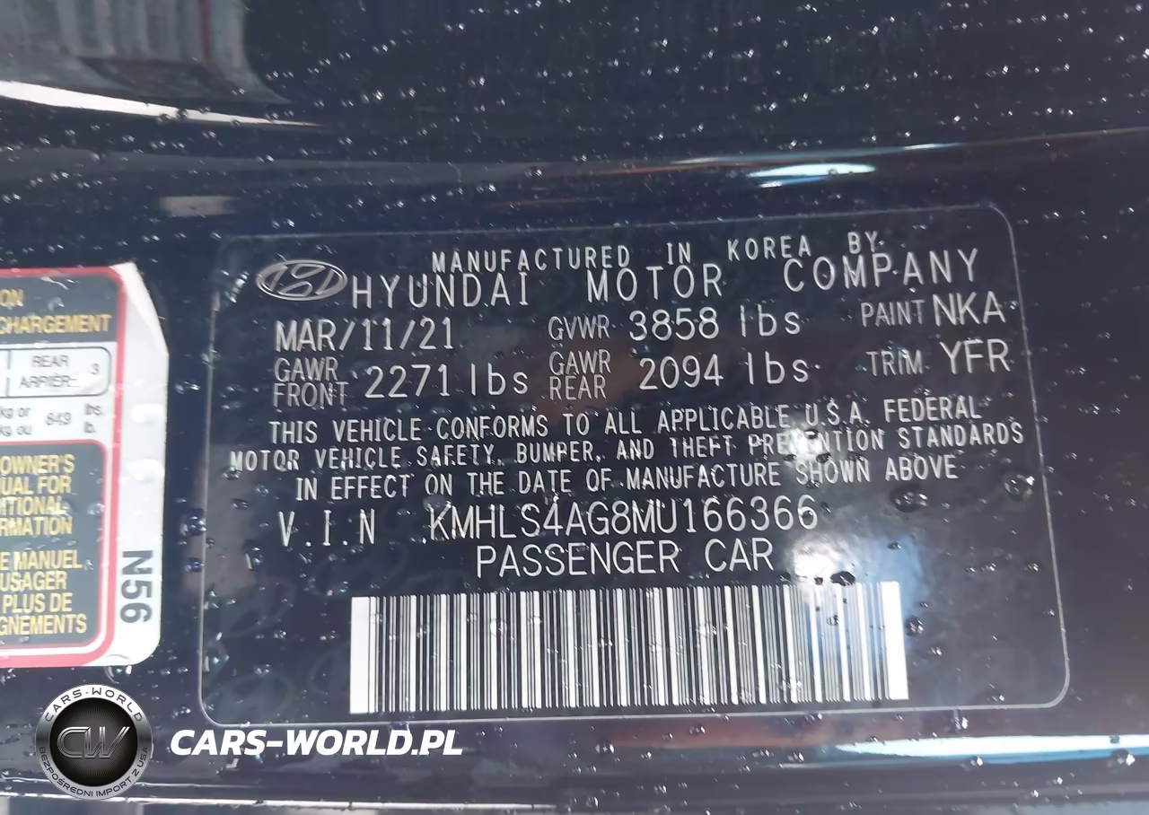 2021 Hyundai Elantra Sel VIN:KMHLS4AG8MU166366 - 9