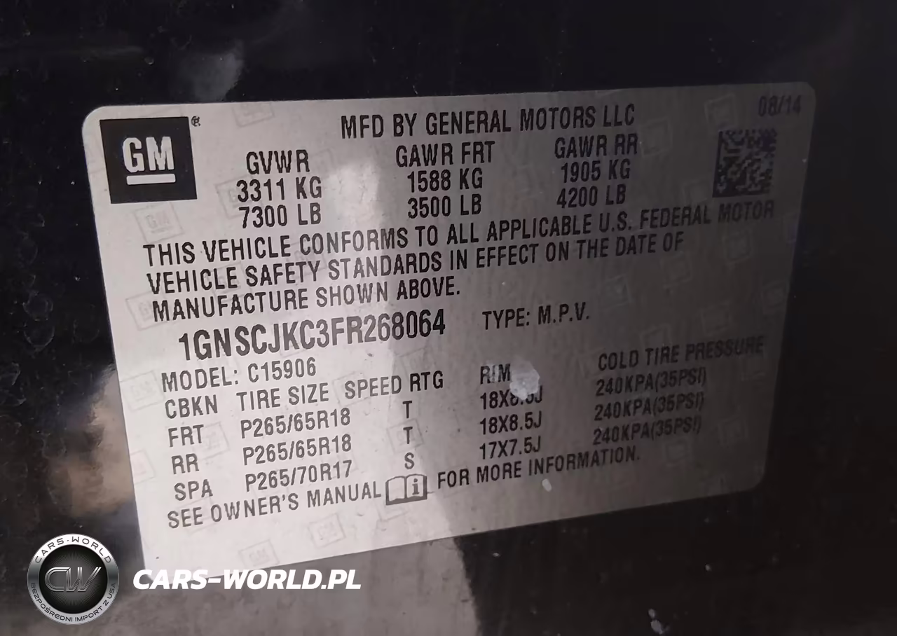 2015 Chevrolet Suburban 1500 Lt VIN:1GNSCJKC3FR268064 - 9