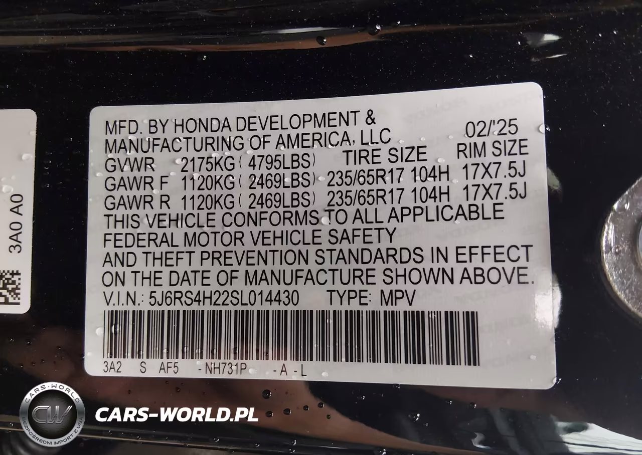 2025 Honda Cr-V Lx Awd VIN:5J6RS4H22SL014430 - 9