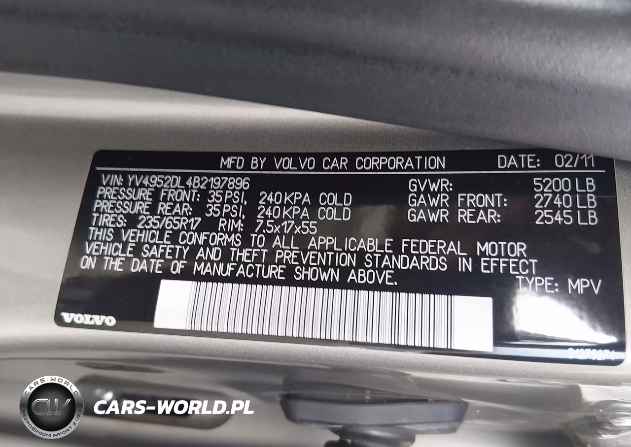 2011 Volvo Xc60 3.2-3.2 R-Design VIN:YV4952DL4B2197896 - 9