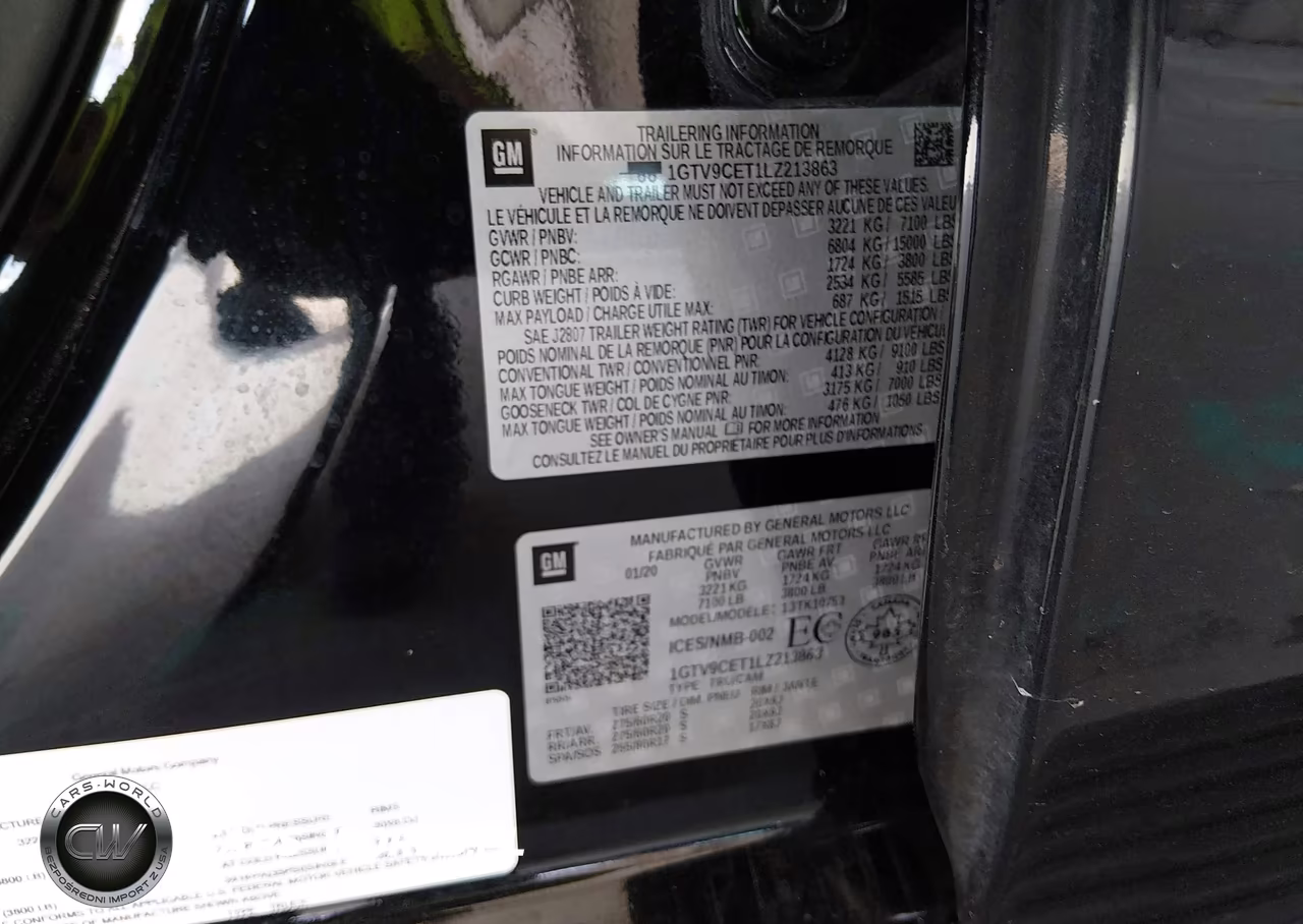 2020 GMC Sierra 1500 Elevation VIN:1GTV9CET1LZ213863 - 9