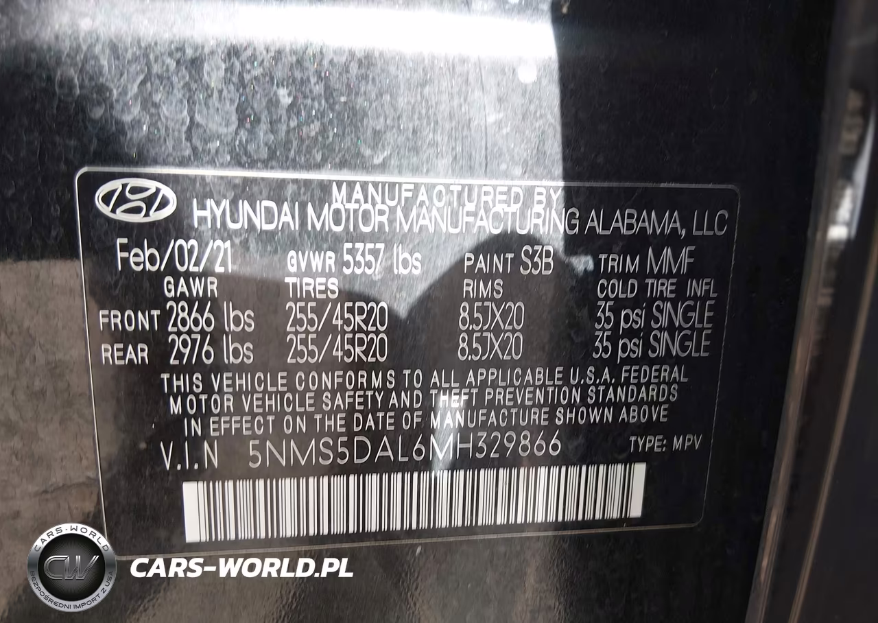 2021 Hyundai Santa Fe Calligraphy VIN:5NMS5DAL6MH329866 - 9