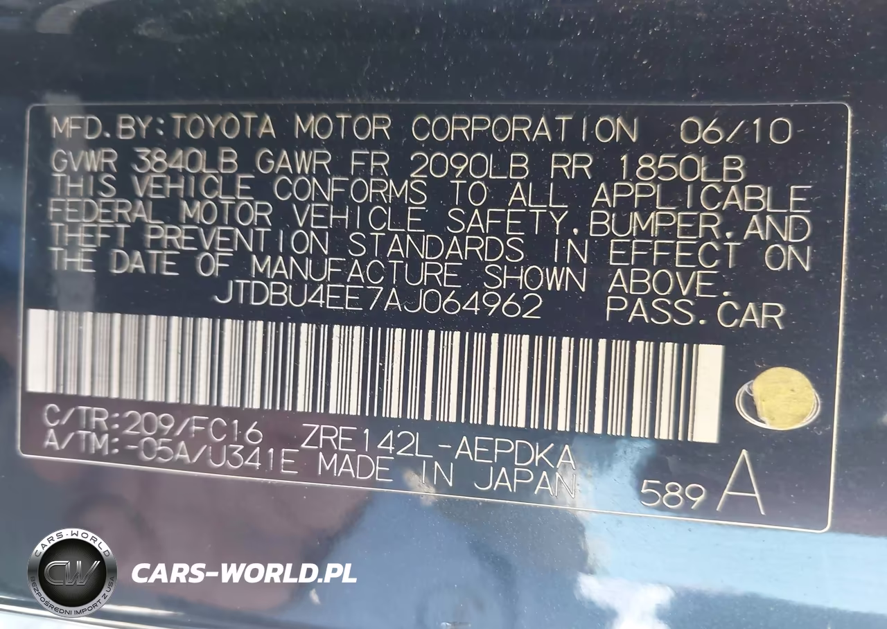 2010 Toyota Corolla Le VIN:JTDBU4EE7AJ064962 - 9