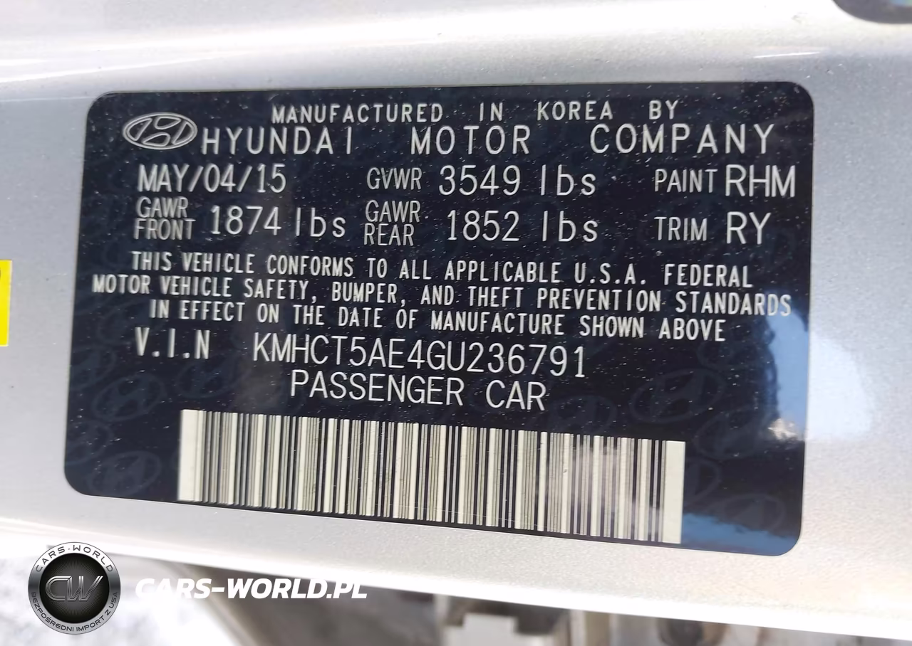 2016 Hyundai Accent Se VIN:KMHCT5AE4GU236791 - 9