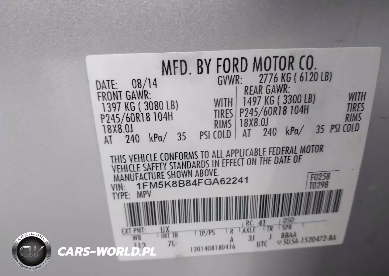 2015 Ford Explorer VIN:1FM5K8B84FGA62241 - 9