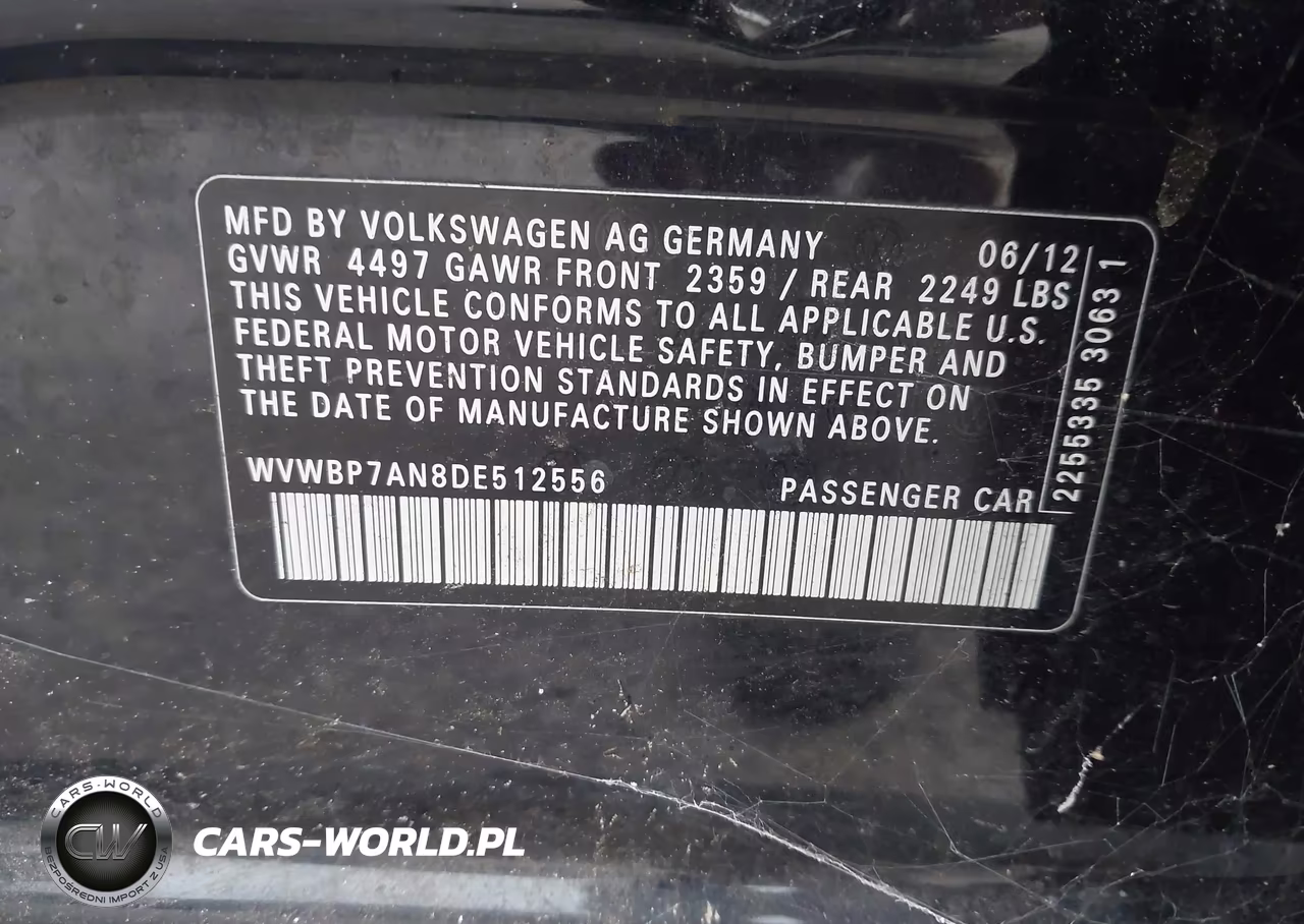 2013 Volkswagen Cc 2.0T Sport Plus VIN:WVWBP7AN8DE512556 - 9