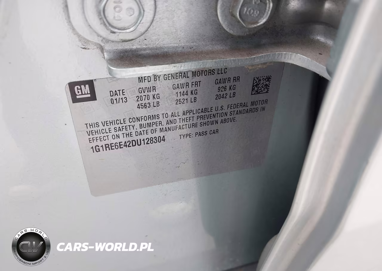 2013 Chevrolet Volt VIN:1G1RE6E42DU128304 - 9
