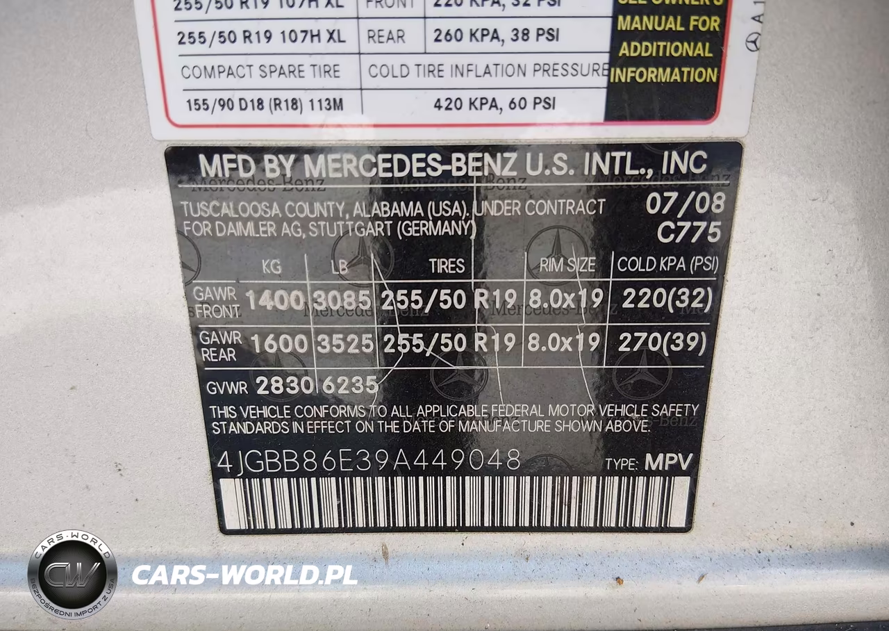 2009 Mercedes-Benz Ml 350 VIN:4JGBB86E39A449048 - 9