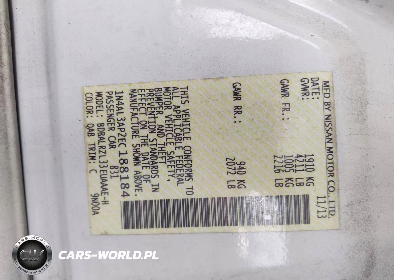 2014 Nissan Altima 2.5 S VIN:1N4AL3AP2EC188184 - 9
