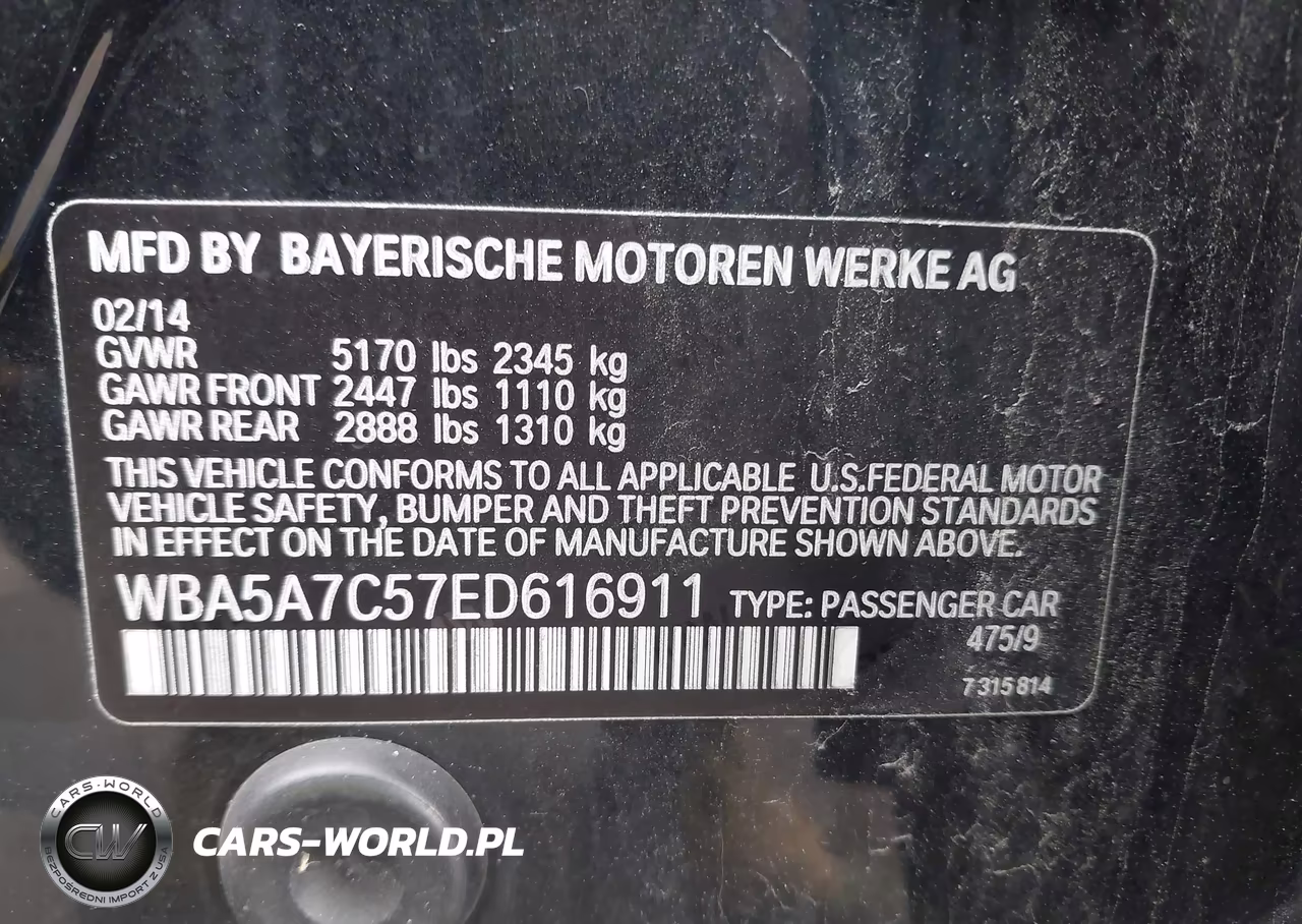 2014 BMW 528I xDrive VIN:WBA5A7C57ED616911 - 9
