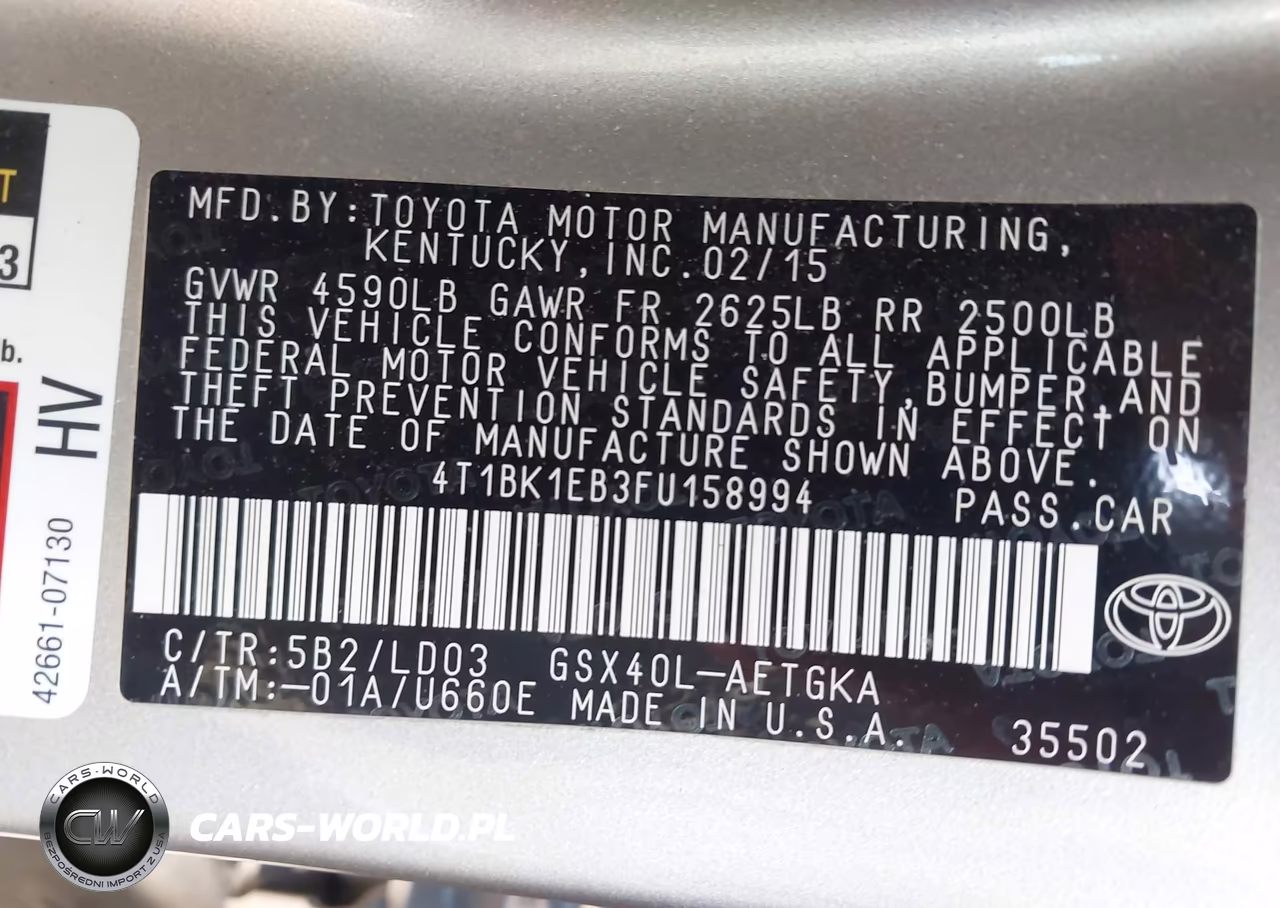 2015 Toyota Avalon Xle VIN:4T1BK1EB3FU158994 - 9