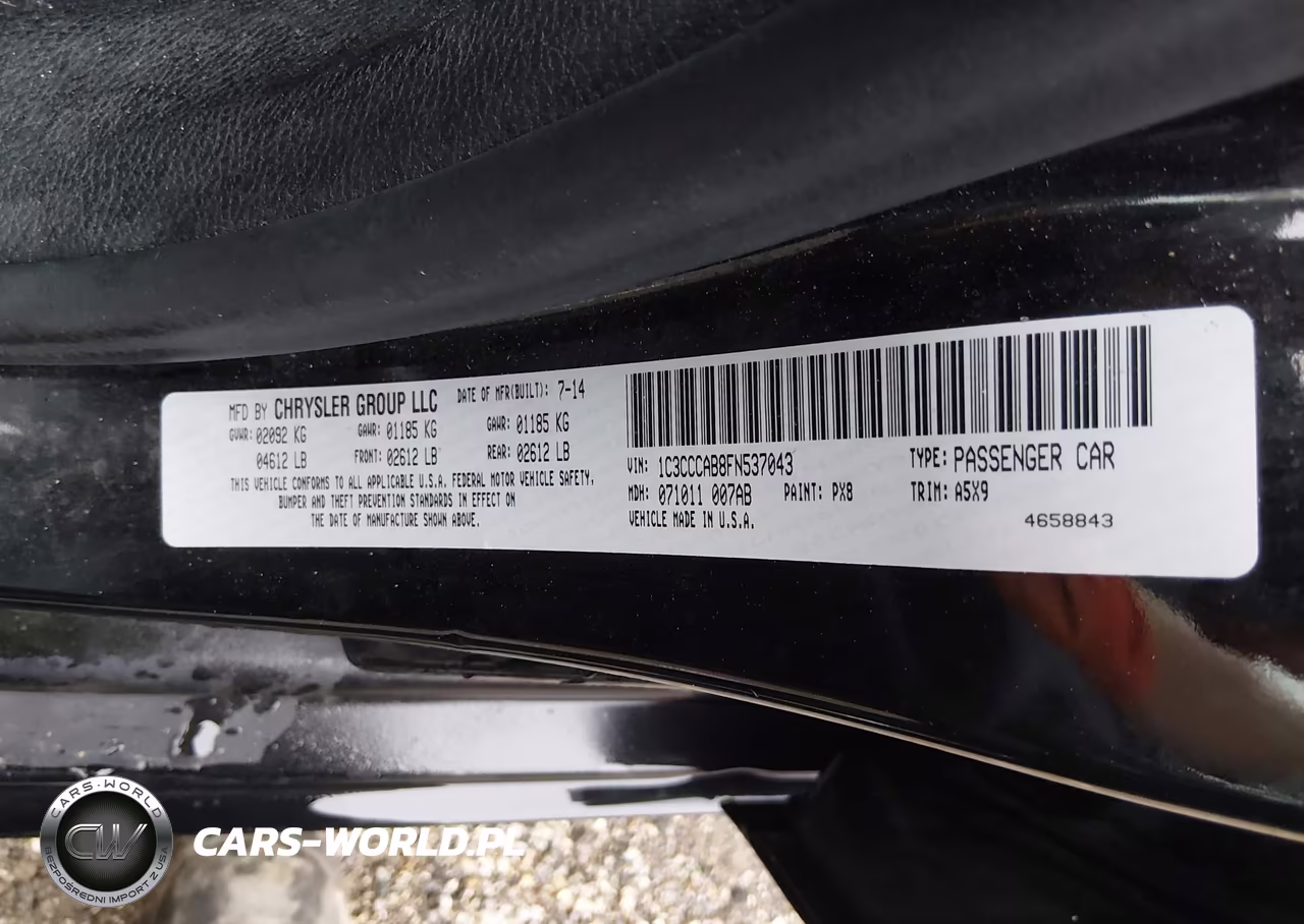2015 Chrysler 200 Limited VIN:1C3CCCAB8FN537043 - 9