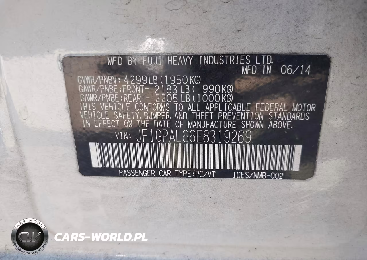 2014 Subaru Impreza 2.0I Sport Premium VIN:JF1GPAL66E8319269 - 9