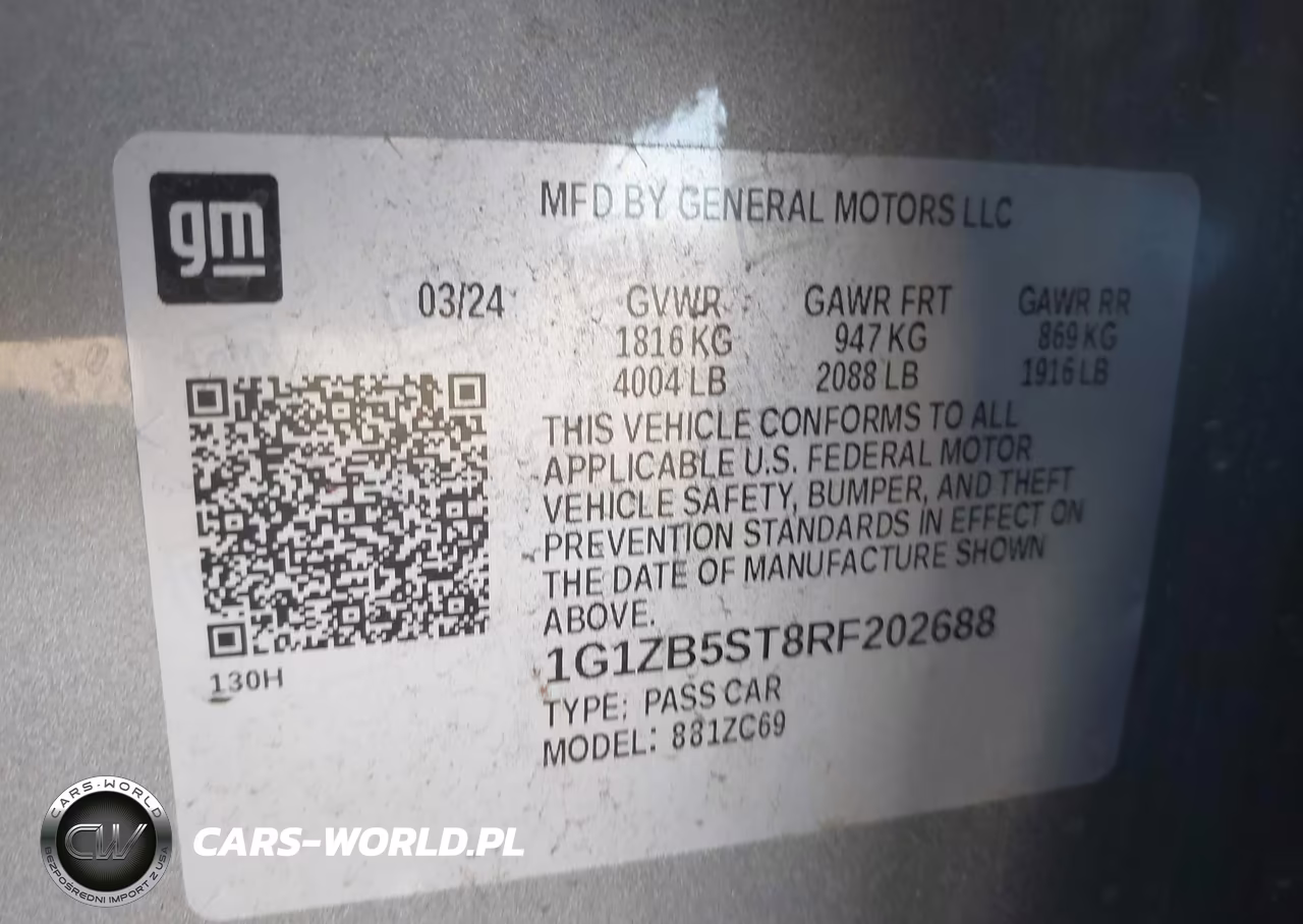 2024 Chevrolet Malibu Fwd Ls VIN:1G1ZB5ST8RF202688 - 9