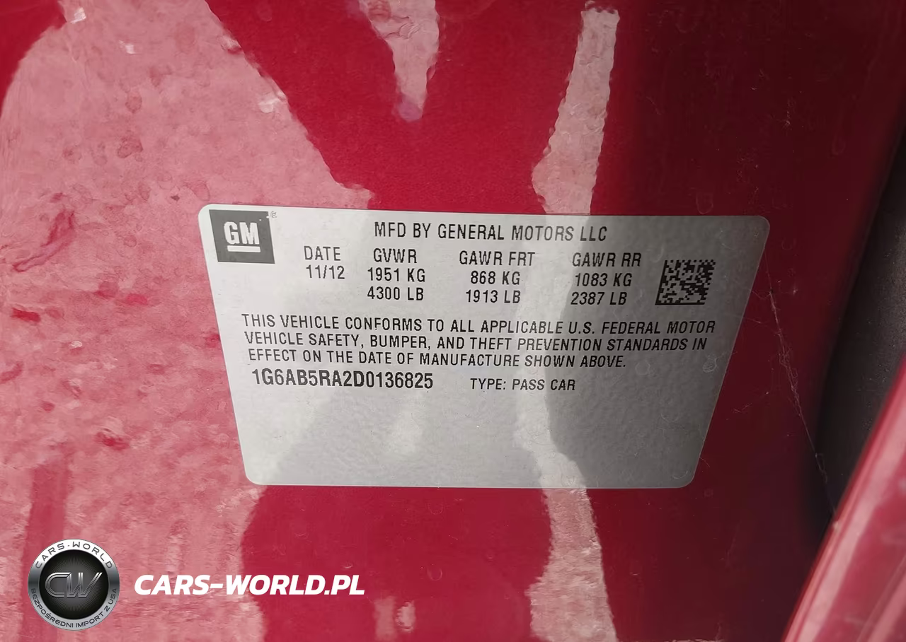 CADILLAC ATS LUXURY VIN:1G6AB5RA2D0136825 - 9