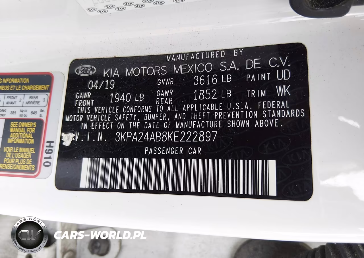 2019 Kia Rio Lx VIN:3KPA24AB8KE222897 - 9
