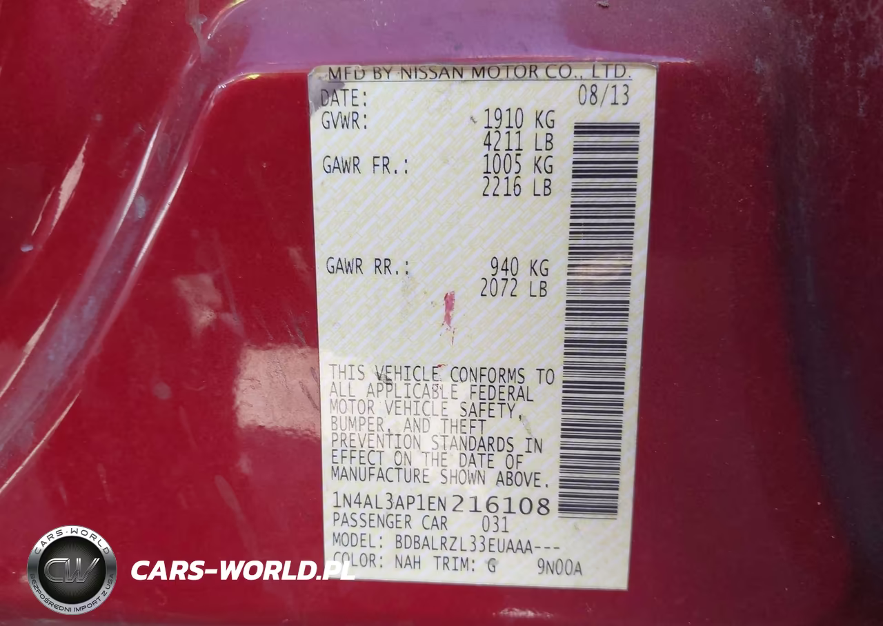 2014 Nissan Altima 2.5 S VIN:1N4AL3AP1EN216108 - 9