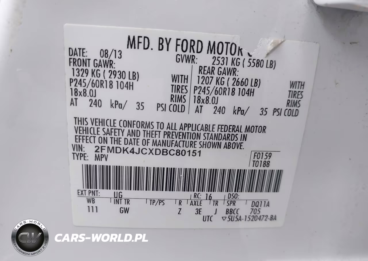 2013 Ford Edge Sel VIN:2FMDK4JCXDBC80151 - 9