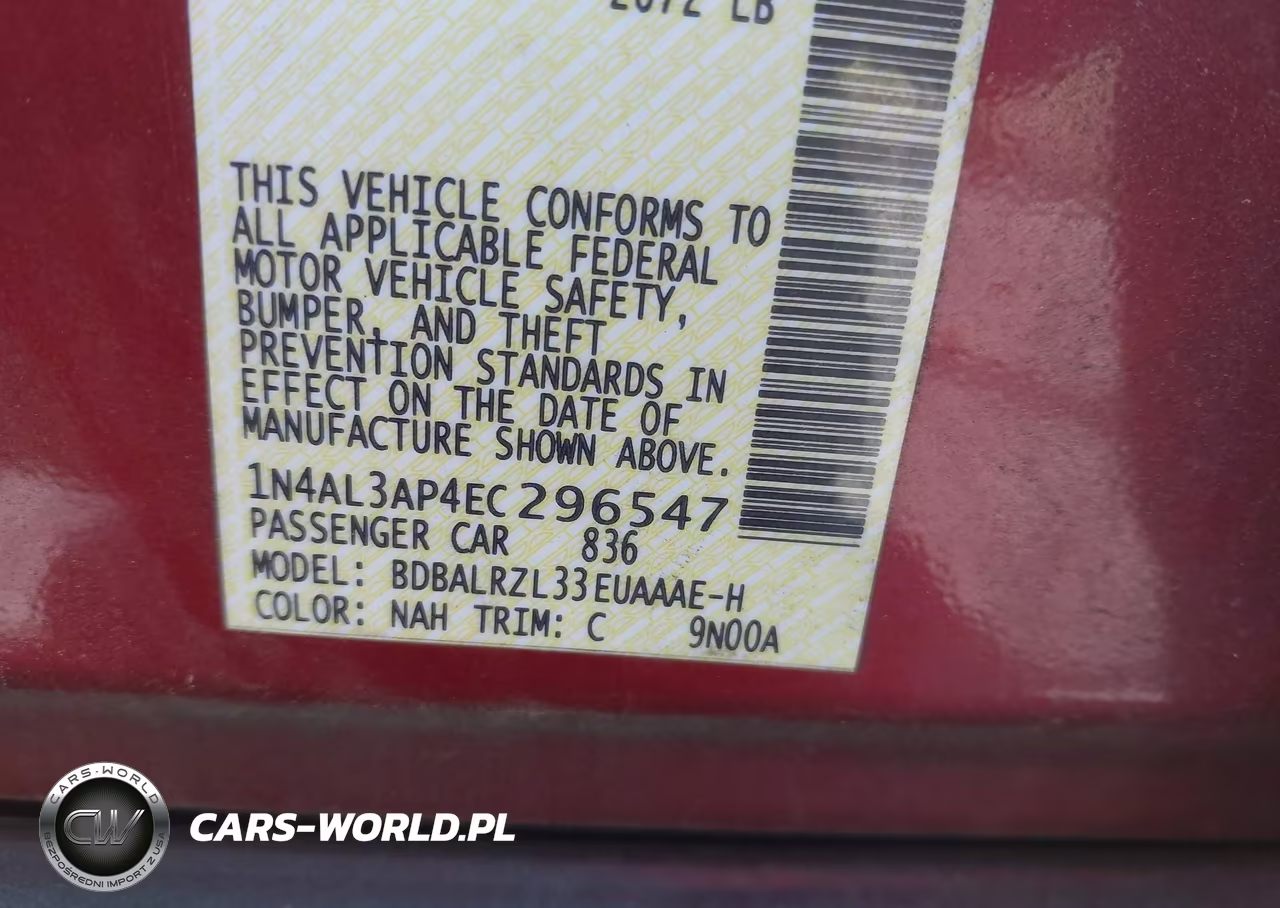 2014 Nissan Altima 2.5 S VIN:1N4AL3AP4EC296547 - 9